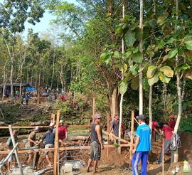 PEMERINTAH KALURAHAN KEDUNGKERIS BERSAMA WARGA, KERJA BAKTI PEMBANGUNAN JEMBATAN GARUDA